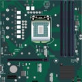 Realistic motherboard in vector